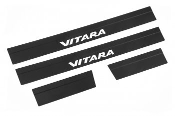 2 169 р. Накладка на внутренние пороги Suzuki Vitara, к-т 4 шт. Черные  Сузуки Сх4 SUZUKI 990nn-54p00-000  с доставкой в г. Воронеж. Увеличить фотографию 1