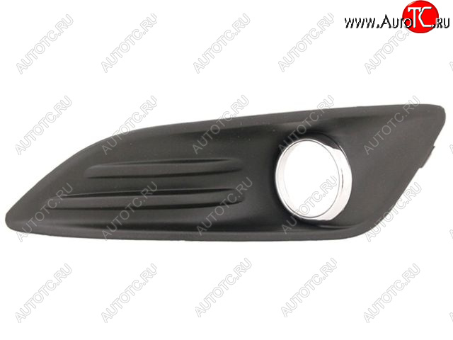 479 р. Левая вставка переднего бампера (с отверстием под ПТФ, пр-во Китай) BODYPARTS  Ford Fiesta  6 (2012-2019) хэтчбэк 5 дв. рестайлинг (молдинг хром)  с доставкой в г. Воронеж