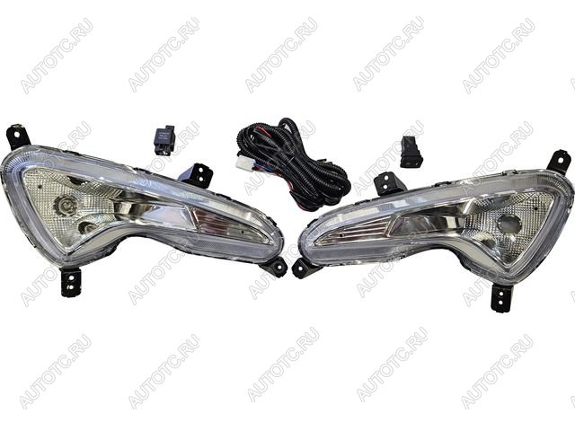 4 649 р. Комплект противотуманных фар (проводка, кнопка, пр-во Китай) BODYPARTS Hyundai Solaris RBr седан рестайлинг (2014-2017)  с доставкой в г. Воронеж