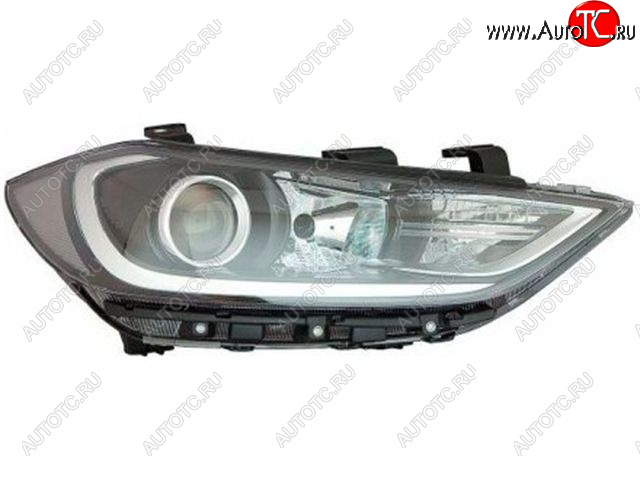 5 799 р. Правая фара (под корректор, линзован) BODYPARTS  Hyundai Elantra  AD (2016-2019) дорестайлинг  с доставкой в г. Воронеж