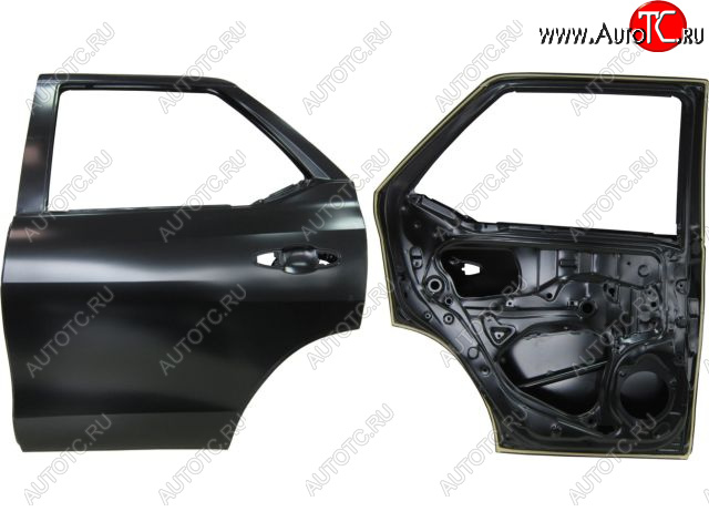 23 449 р. Левая дверь задняя BodyParts Toyota Fortuner AN160 дорестайлинг (2015-2020) (Неокрашенная)  с доставкой в г. Воронеж