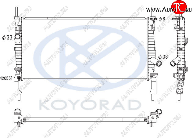 4 099 р. TRANSIT РАДИАТОР ОХЛАЖДЕН С КОНДИЦ (см.каталог) KOYORAD fdtrt06-912  с доставкой в г. Воронеж