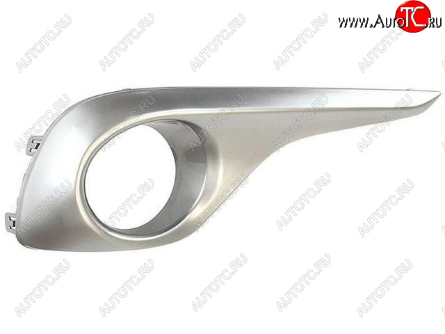 649 р. Левая вставка под ПТФ (серебристая) BodyParts  Toyota Highlander  XU40 (2010-2013) рестайлинг  с доставкой в г. Воронеж