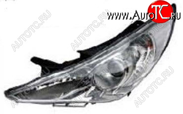 4 289 р. Левая фара (под корректор) BODYPARTS Hyundai Sonata YF (2009-2014)  с доставкой в г. Воронеж