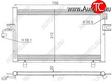 3 899 р. P11 (СМ ФОТО!! 735x331mm) КОНДЕНСАТОР КОНДИЦ (см.каталог) BODYPARTS nnp1197-931  с доставкой в г. Воронеж