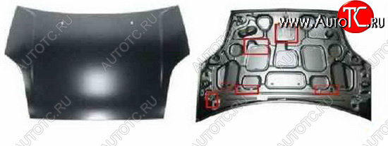 12 599 р. Капот BodyParts Ford Fiesta 5 хэтчбэк 5 дв. рестайлинг (2005-2008) (Неокрашенный)  с доставкой в г. Воронеж