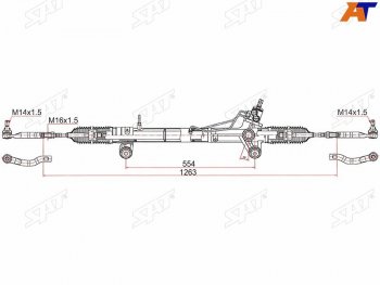 Рейка рулевая LHD SAT Toyota Fortuner AN50/AN60 2-ой рестайлинг (2011-2015)