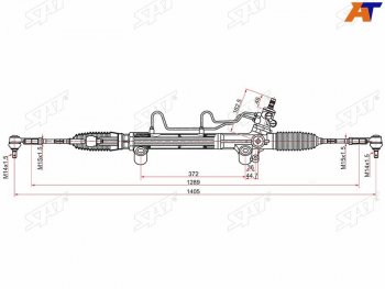 13 999 р. Рейка рулевая LHD SAT Toyota Fortuner AN50/AN60 2-ой рестайлинг (2011-2015)  с доставкой в г. Воронеж. Увеличить фотографию 1