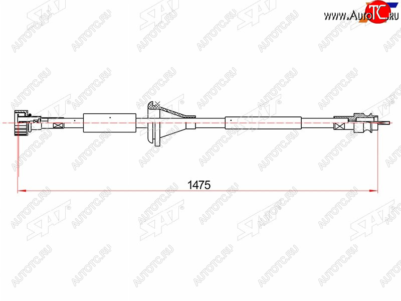689 р. Трос спидометра MERCEDES-BENZ E-CLASS (W124) 85-93 SAT ST-325-0004  с доставкой в г. Воронеж