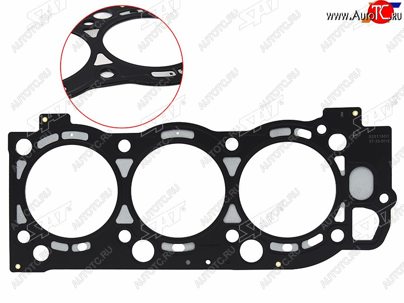 1 239 р. Прокладка ГБЦ TOYOTA LC PRADOSURFGRANVIA 5VZ 99-05 RH SAT ST-33-0010  с доставкой в г. Воронеж