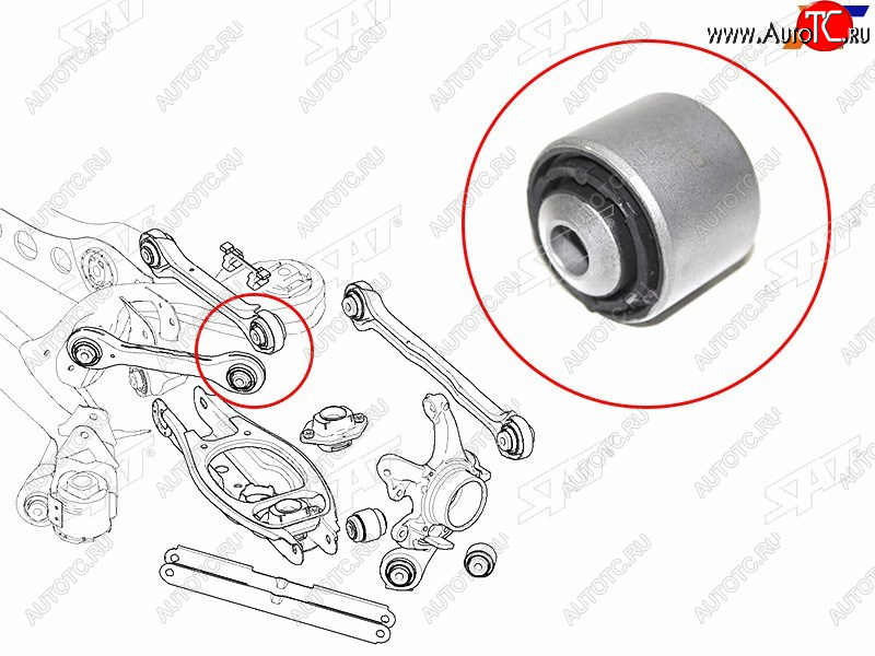 649 р. Сайлентблок BMW 1-Series 04-13  3-Series 05-14  X1 09-15  Mercedes-Benz A-Class 12-18  B-Class 1 SAT ST-33326777980-B1  с доставкой в г. Воронеж