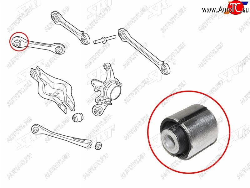 399 р. Сайлентблок BMW 1-Series 11-19  3-Series 11-19  2-Series 14-  3-Series Gran Turismo 13-20 SAT ST-33326792540B  с доставкой в г. Воронеж