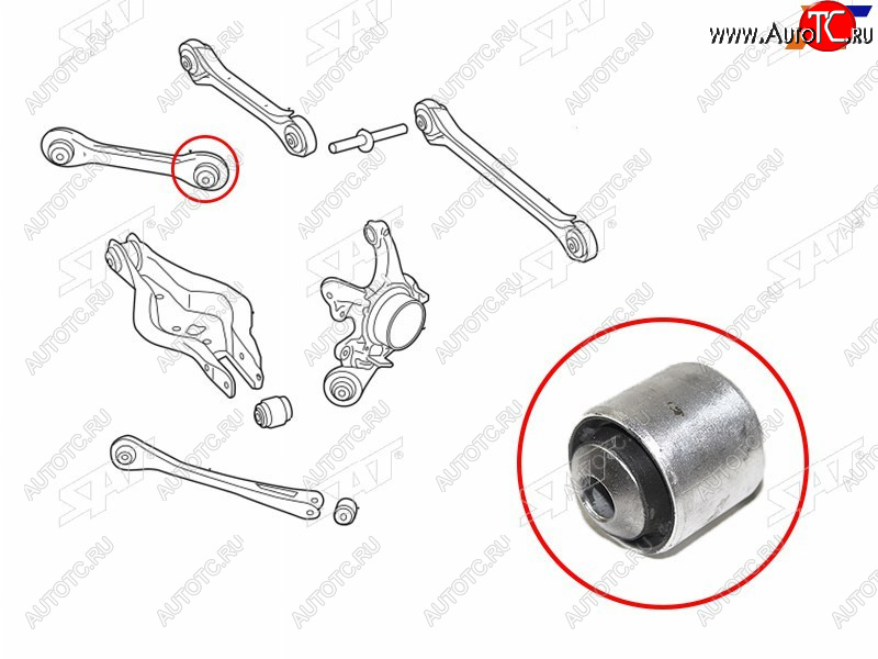529 р. Сайлентблок BMW 1-Series 11-19  3-Series 11-19  2-Series 14-  3-Series Gran Turismo 13-20 SAT ST-33326792539B  с доставкой в г. Воронеж