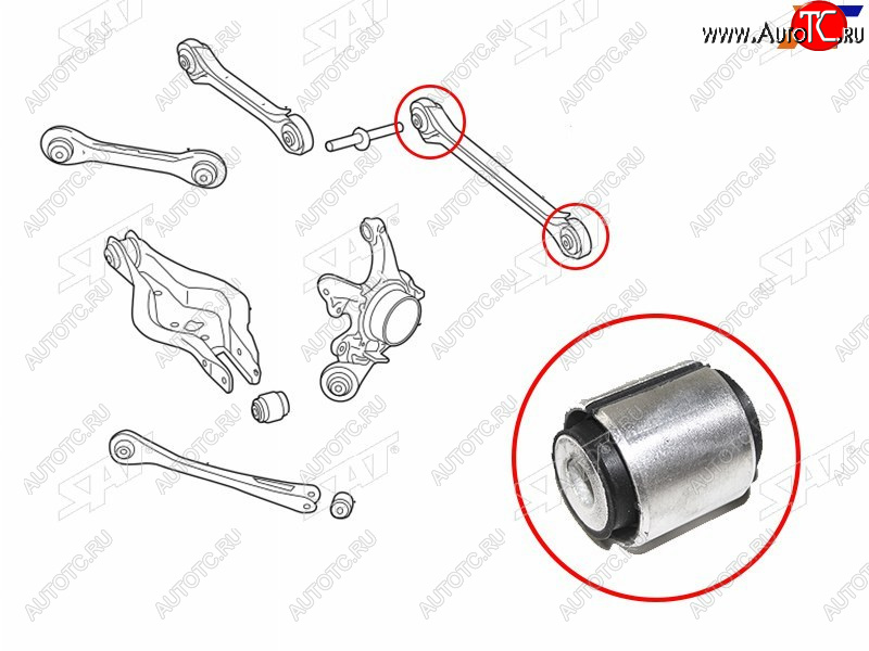 539 р. Сайлентблок BMW 1-Series 11-19  3-Series 11-19  2-Series 14-  3-Series Gran Turismo 13-20 SAT ST-33326792533B  с доставкой в г. Воронеж