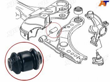 Сайлентблок рычага передний FR SAT Skoda Fabia Mk1 хэтчбек рестайлинг (2004-2008)