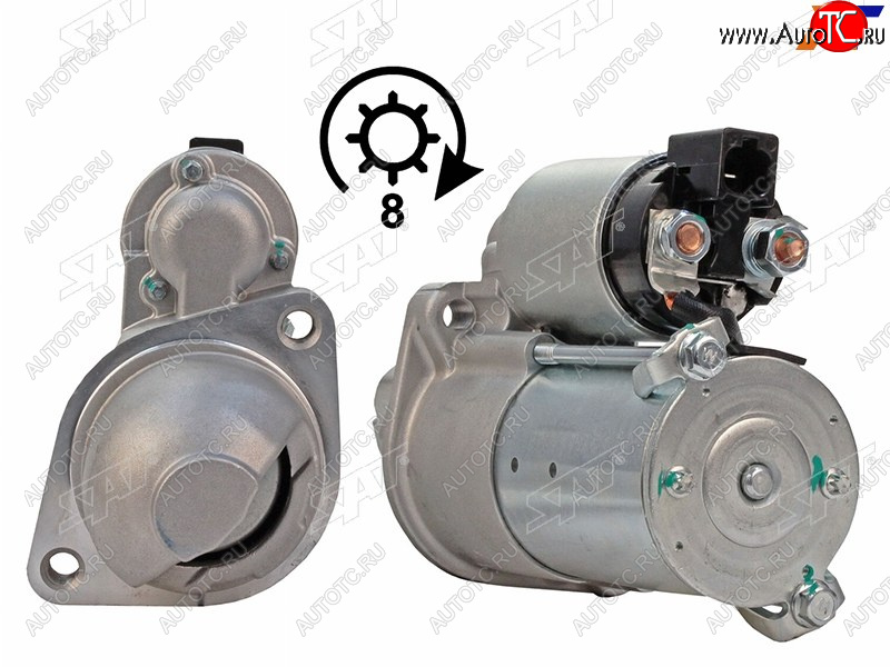 5 599 р. Стартер (1.2 kW/ Z-8) SAT  Hyundai Genesis  BH (2008-2012), Hyundai Sonata ( NF,  YF) (2004-2014), Hyundai Starex/Grand Starex/H1  TQ (2007-2013), KIA Cerato ( 2 TD,  3 YD) (2008-2016), KIA Optima ( 3 TF,  4 JF,  JF) (2010-2020)  с доставкой в г. Воронеж