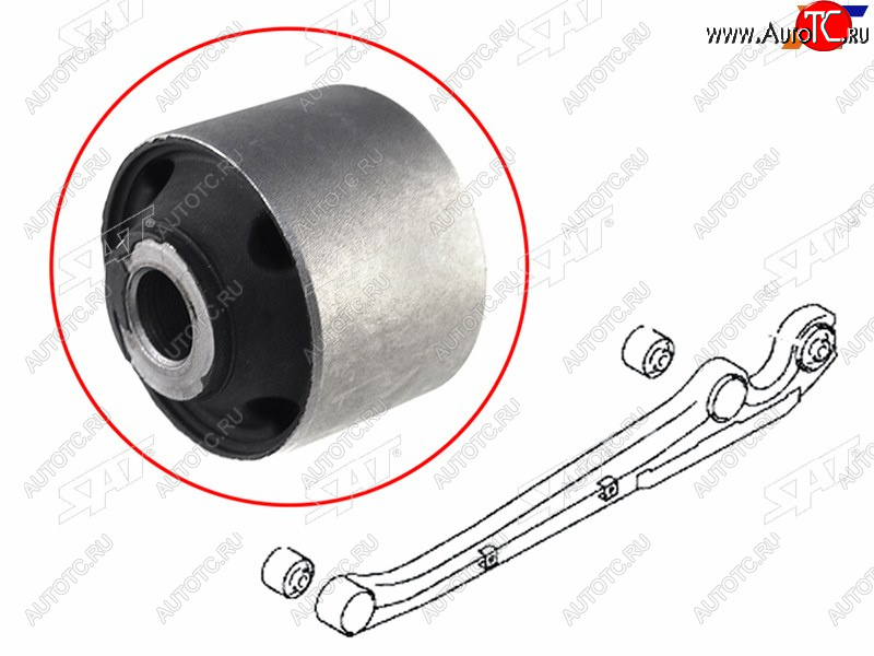 479 р. Сайлентблок Mitsubishi L200 07-16  Pajero Sport 96-17  Challenger 96-01  Montero Sport 96-00 (Зад SAT ST-4113A085  с доставкой в г. Воронеж