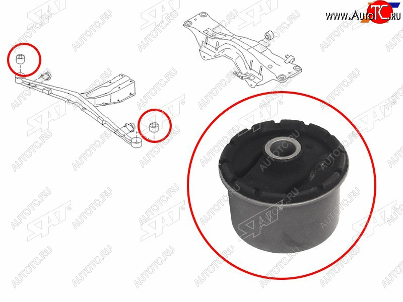 559 р. Сайлентблок Subaru Forester 97-08  Impreza 92-07  Legacy 93-98  Outback 94-99 SAT ST-41322-AC060  с доставкой в г. Воронеж