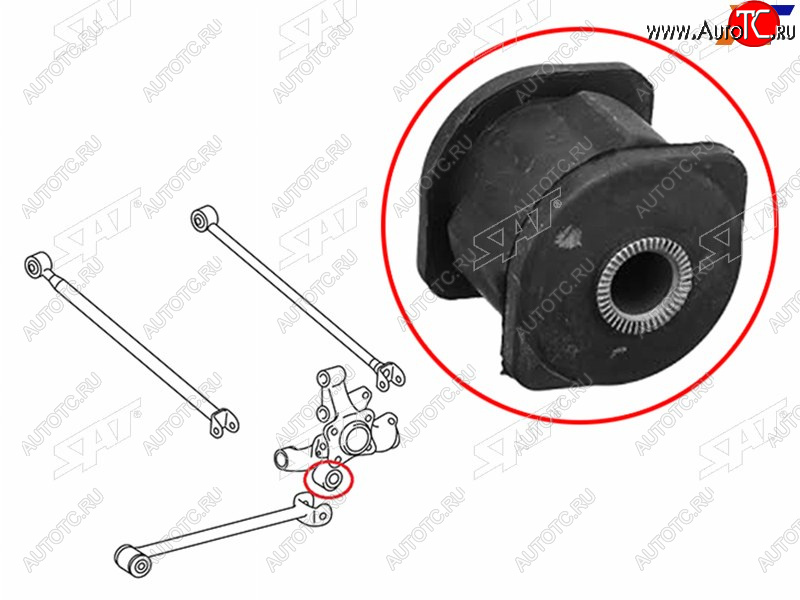 296 р. Сайлентблок Toyota Caldina (T190,T210) 92-02  Camry (XV20,XV30,XV40,XV50) 96-21  Corolla (E90,E100 SAT ST-42305-06020-U  с доставкой в г. Воронеж