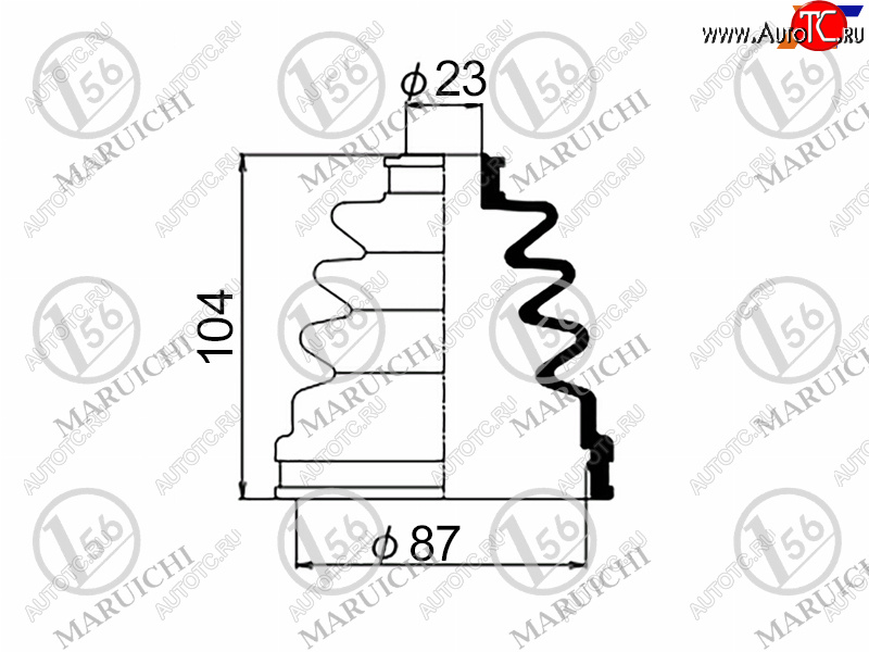 589 р. Пыльник ШРУСа наружный NISSAN TEANA J31 03-08HYUNDAI SONATA 01-05 MARUICHI 05-414  с доставкой в г. Воронеж