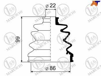 539 р. Пыльник ШРУСа наружный NISSAN WINGROAD Y10,Y11SUNNY B11-B15ALMERA 86-06 MARUICHI 05-417  с доставкой в г. Воронеж. Увеличить фотографию 1