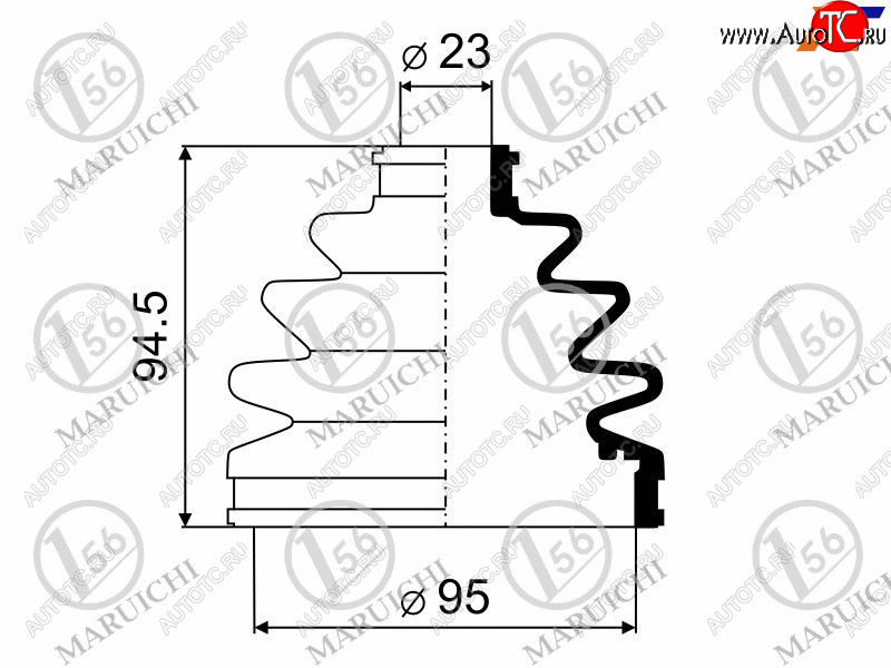539 р. Пыльник ШРУСа наружный NISSAN CEFIRO A32A33 94-06TERRANO R50ATLAS F23 92-02 MARUICHI 05-413  с доставкой в г. Воронеж