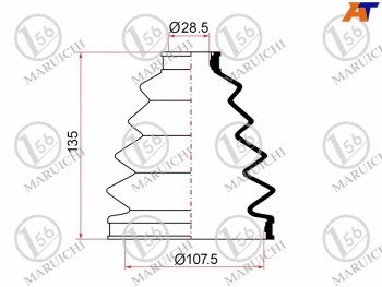 1 099 р. Пыльник ШРУСа наружный TOYOTA LAND CRUISER 100 ##J101 98-07 MARUICHI 02-145  с доставкой в г. Воронеж. Увеличить фотографию 1