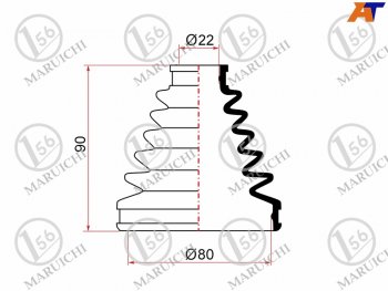 599 р. Пыльник ШРУСа наружный TOYOTA FIELDER 06-12PREMIOALLION ZRT26# 07-10 MARUICHI 02-173  с доставкой в г. Воронеж. Увеличить фотографию 1