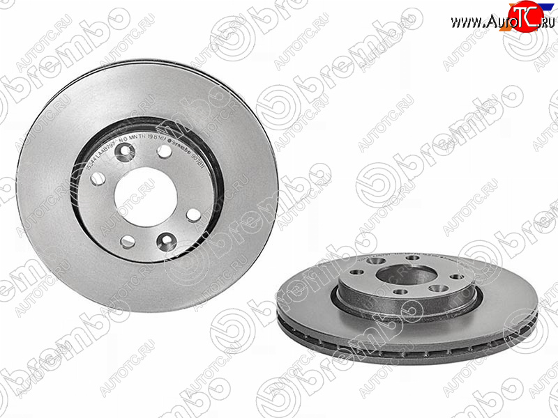 4 299 р. Передний тормозной диск (вентилируемый, d 260) BREMBO Лада Веста 2180 седан дорестайлинг (2015-2023)  с доставкой в г. Воронеж