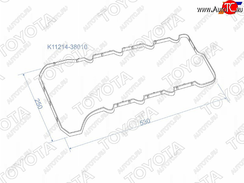 1 369 р. Прокладка клапанной крышки (3URFE) TOYOTA Lexus LX570 J200 1-ый рестайлинг (2012-2015)  с доставкой в г. Воронеж