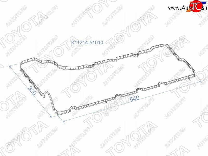 1 059 р. Прокладка клапанной крышки LH (1VDFTV) TOYOTA Toyota Land Cruiser 200 дорестайлинг (2007-2012)  с доставкой в г. Воронеж