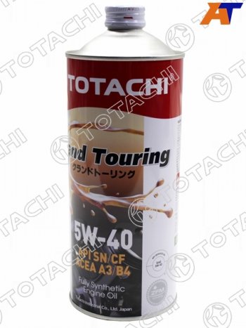 Масло моторное синтетическое TOTACHI Grand Touring 5W-40 SNCF, A3B4 1л TOTACHI 11901