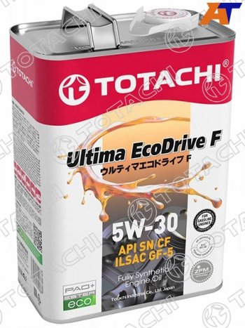 4 699 р. Масло моторное синтетическое TOTACHI Ultima Ecodrive F 5W-30 SN/CF, A5/B5, GF-5 4л TOTACHI 12204 TOTACHI 12204  с доставкой в г. Воронеж. Увеличить фотографию 1