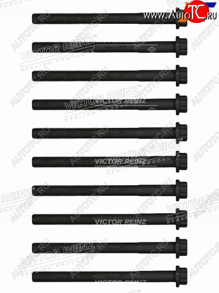 4 649 р. Комплект болтов ГБЦ TOYOTA LAND CRUISER VDJ70VDJ200 (10 штук) VICTOR REINZ 14-11664-01  с доставкой в г. Воронеж