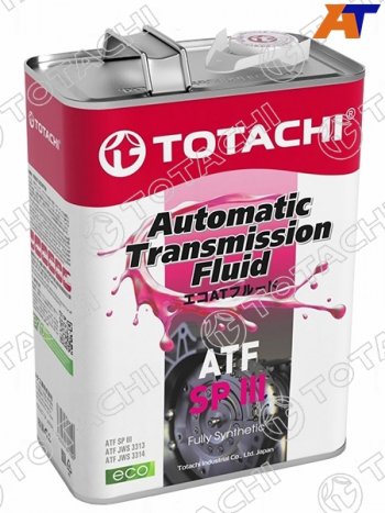 4 599 р. Масло трансмиссионное синтетическое TOTACHI ATF SP-III 4л TOTACHI 20404  с доставкой в г. Воронеж. Увеличить фотографию 1