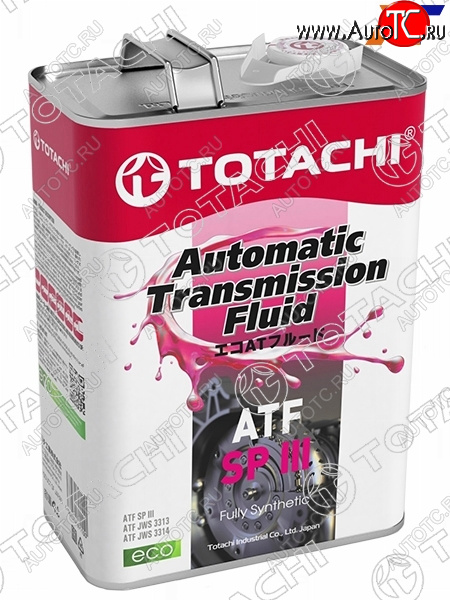 4 599 р. Масло трансмиссионное синтетическое TOTACHI ATF SP-III 4л TOTACHI 20404  с доставкой в г. Воронеж