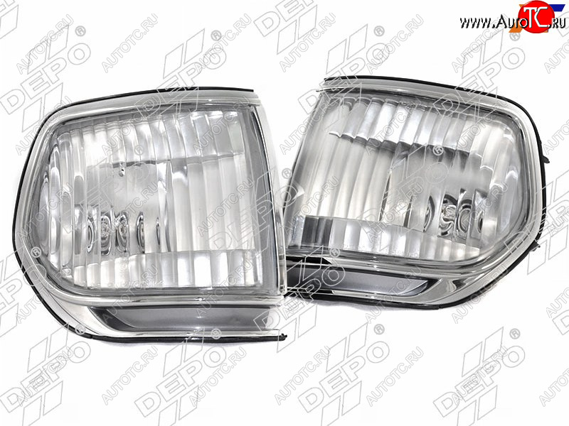 3 289 р. Передние габаритные фонари (комплект, хрусталь) DEPO Toyota Land Cruiser 80 (1989-1997)  с доставкой в г. Воронеж
