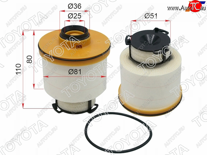 2 859 р. Фильтр топливный 1-2GD HILUX 15- TOYOTA 23390-0L070  с доставкой в г. Воронеж