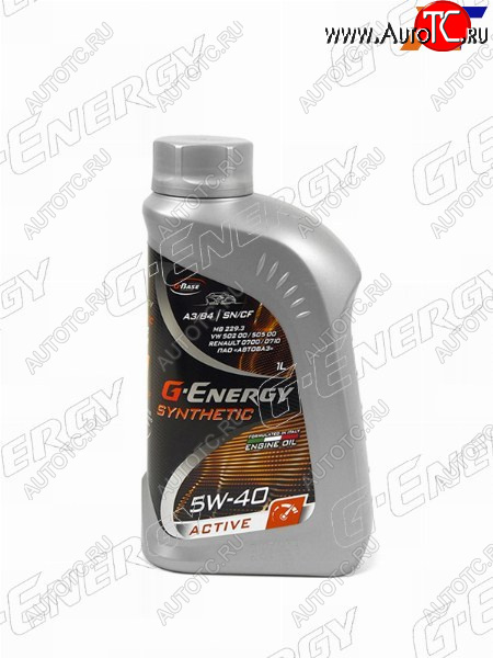 789 р. Масло моторное синтетическое G-Energy Synthetic Active 5W-40 SNCF, A3B4 1л G-ENERGY 253142409  с доставкой в г. Воронеж