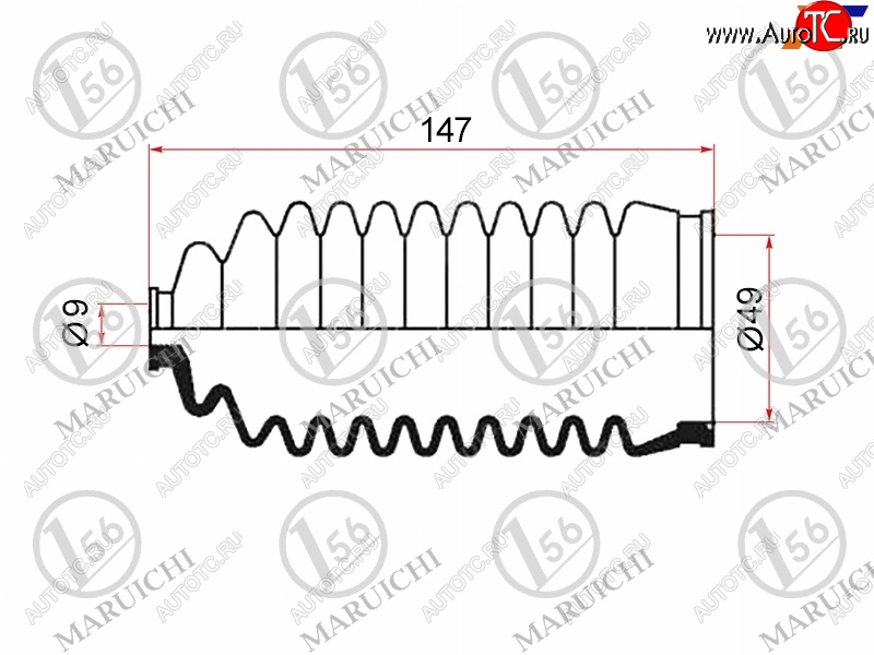 699 р. Пыльник рулевой рейки TOYOTA SV3#SV4#ST18# MARUICHI 26-486  с доставкой в г. Воронеж