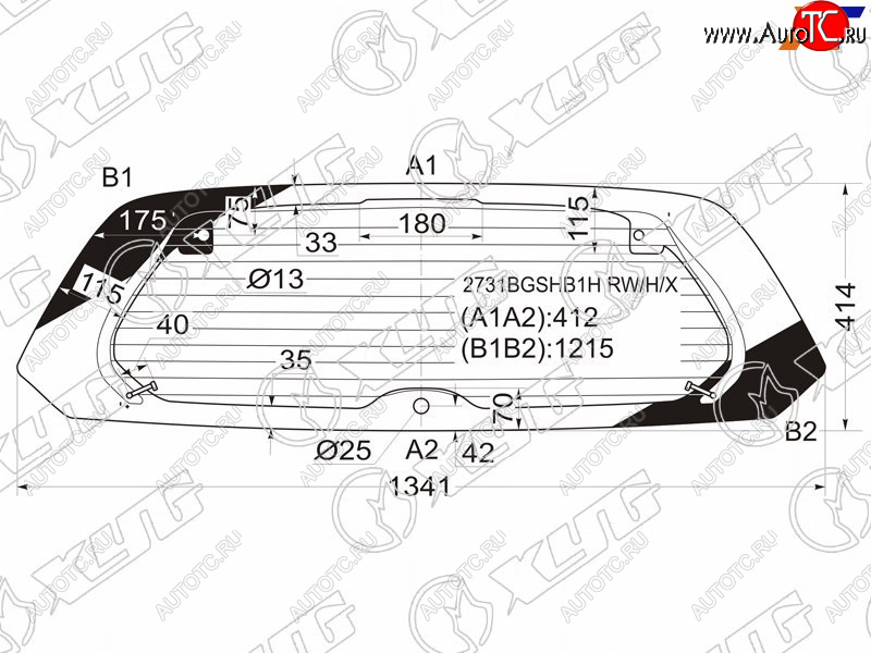 13 199 р. Стекло заднее (Цвет зеленый Обогрев) Citroen C2 03-07 XYG 2731BGSHB1H RW/H/X  с доставкой в г. Воронеж