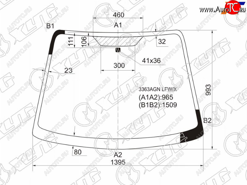 6 399 р. Стекло лобовое Suzuki SX4 06-16  Fiat Sedici 06-11 XYG 3363AGN LFW/X  с доставкой в г. Воронеж