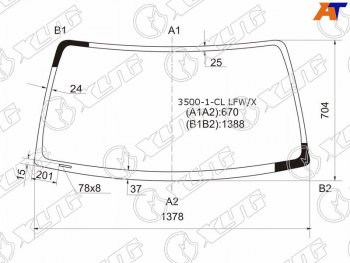 4 079 р. Стекло лобовое Toyota Hilux Pick Up 97-04  4Runner 95-02  Hilux Surf 95-02 XYG 3500-1-CL LFW/X  с доставкой в г. Воронеж. Увеличить фотографию 1
