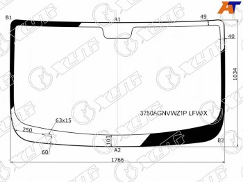 8 699 р. Стекло лобовое Peugeot Boxer 06-  Citroen Jumper 06-  Fiat Ducato 06- XYG 3750AGNVWZ1P LFW/X  с доставкой в г. Воронеж. Увеличить фотографию 1
