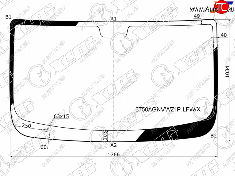 8 699 р. Стекло лобовое Peugeot Boxer 06-  Citroen Jumper 06-  Fiat Ducato 06- XYG 3750AGNVWZ1P LFW/X  с доставкой в г. Воронеж