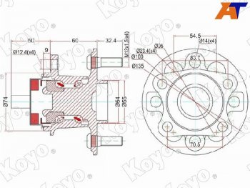 9 549 р. Ступичный узел задн. TOYOTA VITZ KSP90,NCP9#,SCP90RACTIS NCP10#,SCP100BELTA #SP92 05- (с ABS) KOYO 3DACF026F-24HS  с доставкой в г. Воронеж. Увеличить фотографию 1