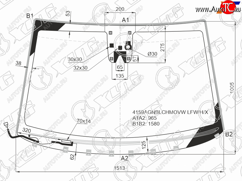 9 849 р. Стекло лобовое (Обогрев щеток Камера Датчик дождя Молдинг) Hyundai Tucson 15-21 XYG 4159AGNBLCHMOVW LFW/H/X  с доставкой в г. Воронеж