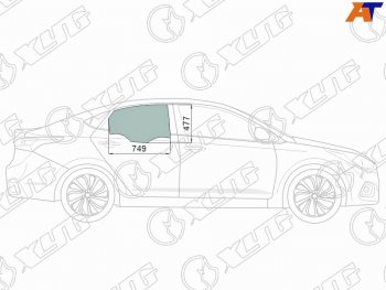 2 689 р. Стекло боковое опускное (Сзади Справа Цвет зеленый Крепления) Hyundai Solaris 17-20  Accent 17-2 XYG 4168RGNS4RD RD/RH  с доставкой в г. Воронеж. Увеличить фотографию 1