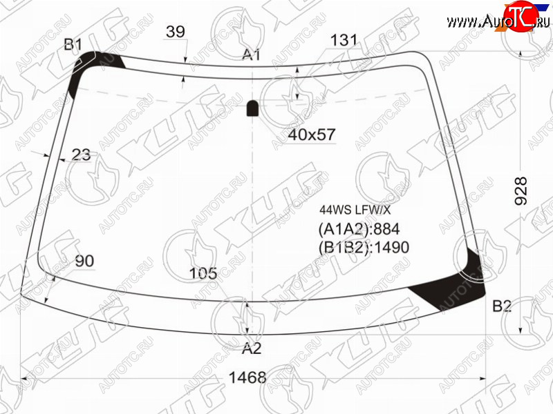 5 899 р. Стекло лобовое Subaru Impreza 00-07  Impreza WRX 00-07  Impreza WRX STI 00-07 XYG 44WS LFW/X  с доставкой в г. Воронеж