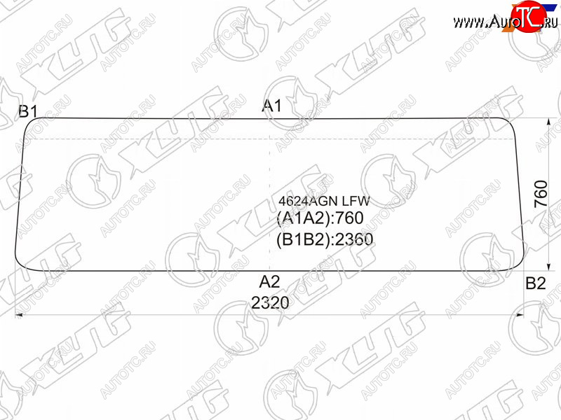 11 899 р. Стекло лобовое DAF 95 88-08 XYG 4624AGN LFW  с доставкой в г. Воронеж